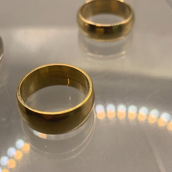 3ct Vintage Salesman Sample Brass MEN SIZE 6.25 Rings SELLING AS IS - Picture 2 of 5